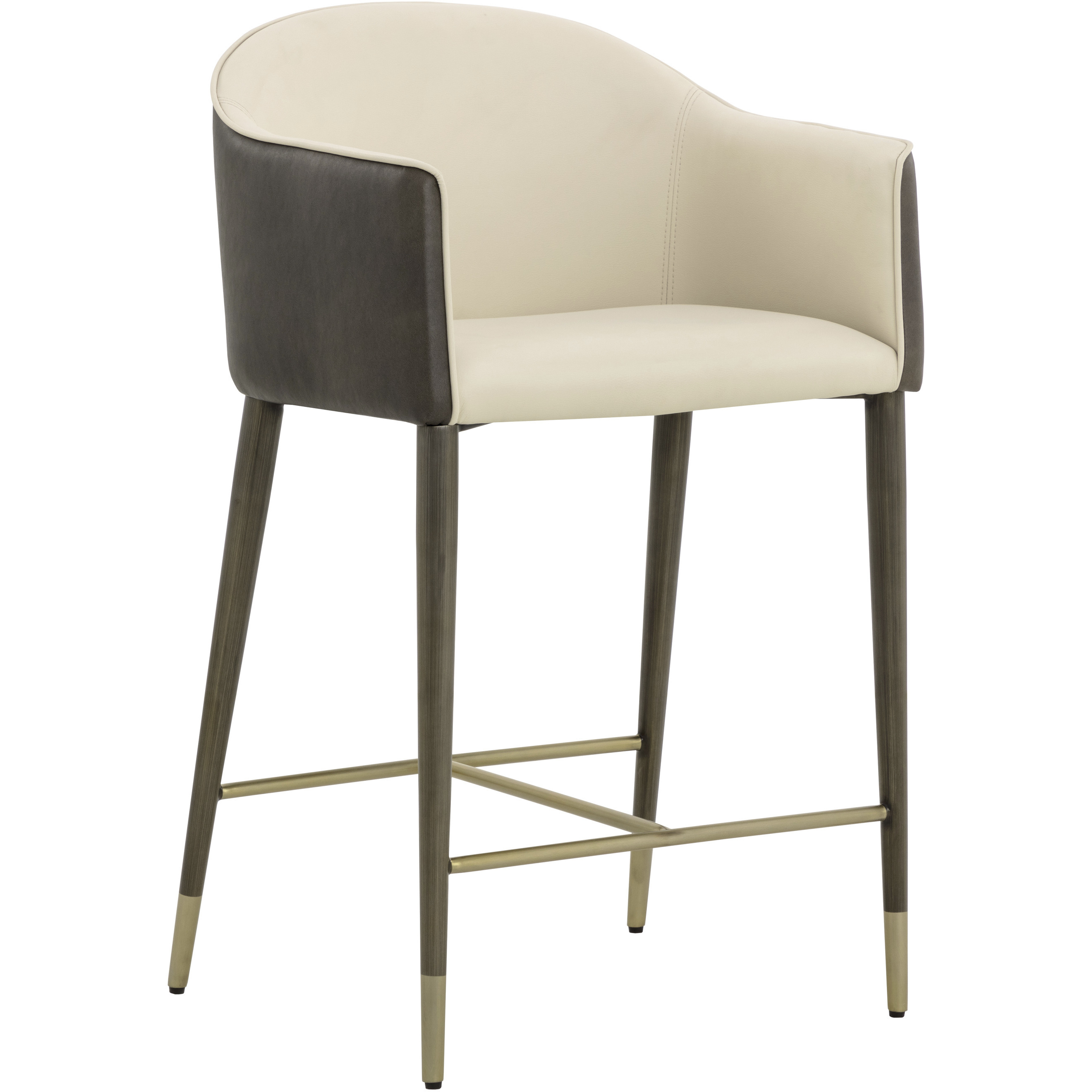 Kylin 37.5 inch Dillon Cream / Bravo Ash Counter Stool